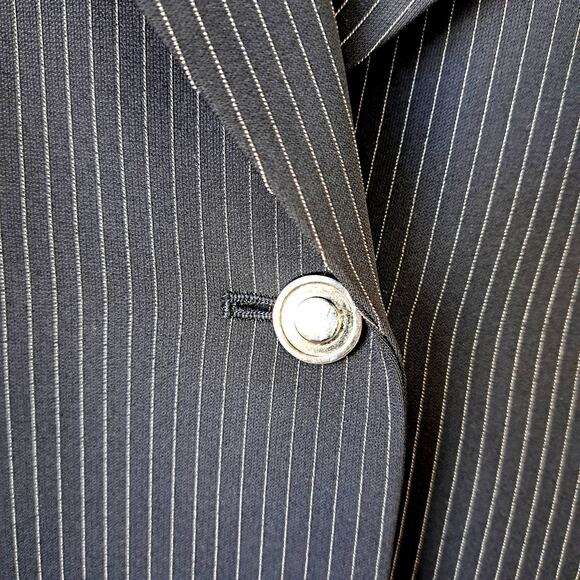 NEW Tahari Black Pinstripe 2-Piece Skirt Suit Size 16 Petite - Picture 9 of 11